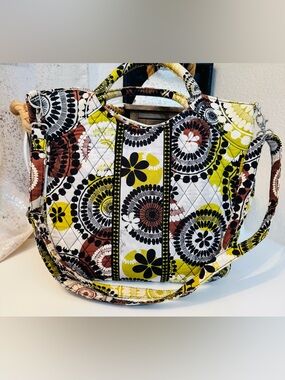Vera Bradley Cocoa Moss Quilted  Tote in Vibrant Colors